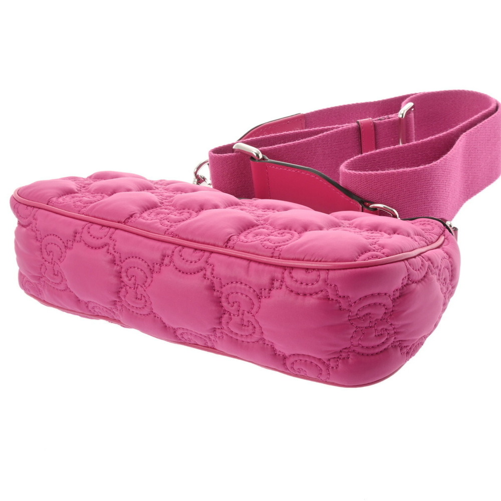 GUCCI GG Matelasse Pink Nylon/Leather Shoulder Bag - Picture 5 of 13